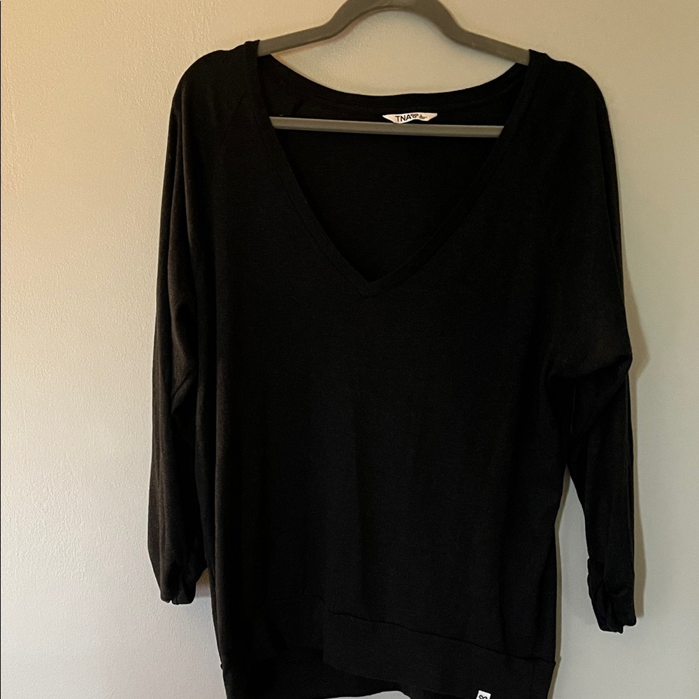 TNA Charcoal Knit Top